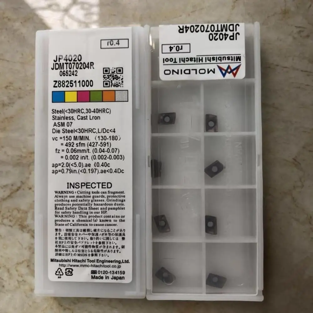 Новинка HITACHI 100 шт R0.4 R0.8 фрезерные Вставки JDMT070208R JP4020/ JP4120/ JDMT070204R JP4020 | Инструменты