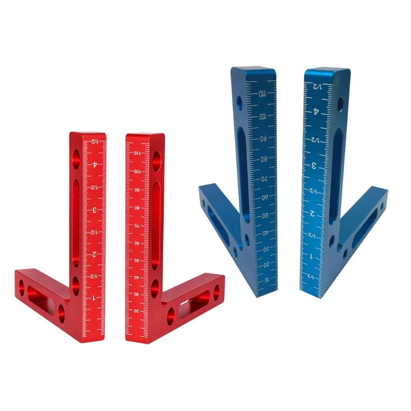 

Square Right Angle L Type Ruler 2 Pieces Carpenter Woodworking Square Locator 90 Degree Square Locator Aluminium Alloy 85WC