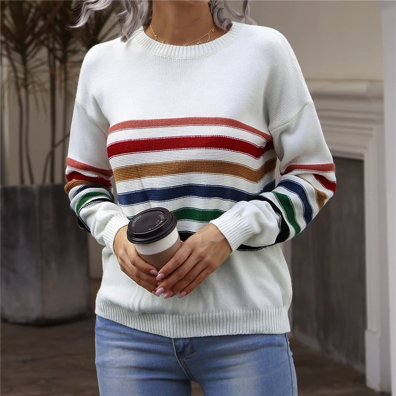 Женская обувь Сезон осень-зима теплая одежда на каждый день свитер в цветную