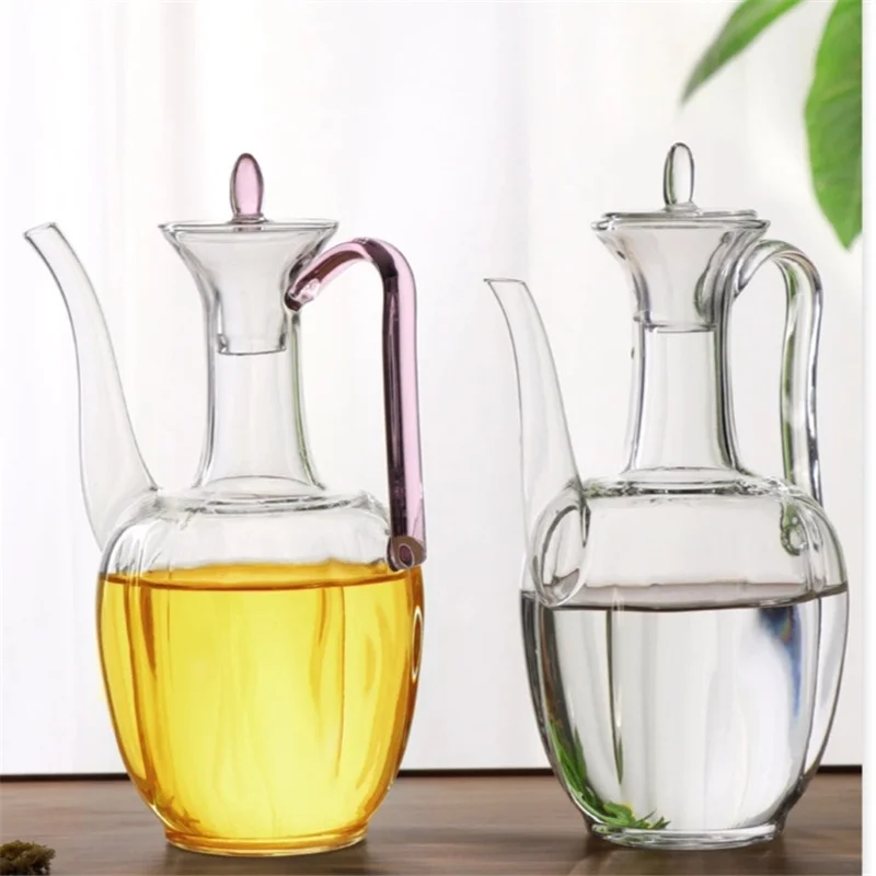 Стеклянный чайник ручной работы прозрачный в китайском ретро стиле с имитацией