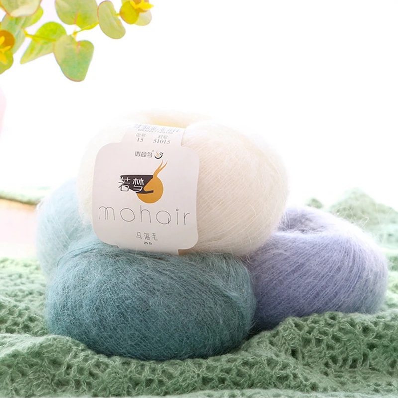 

25g/Ball Mohair Cashmere Baby FLUFFY Wool Wholesale Yarn Sweater Knitted Soft Crochet Silk Knitting Shawl Thread