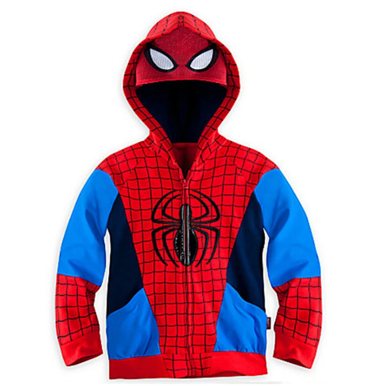 Marvel Sweatshirt Hulk Spider-Man Captain America Avengers Sweater Cartoon Top Zipper Hoodie Children's Clothes