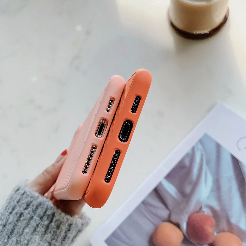 Защитный чехол для iPhone 11 12 Pro Max XR XS 7 8 Plus SE 2020 однотонный Мягкий силиконовый