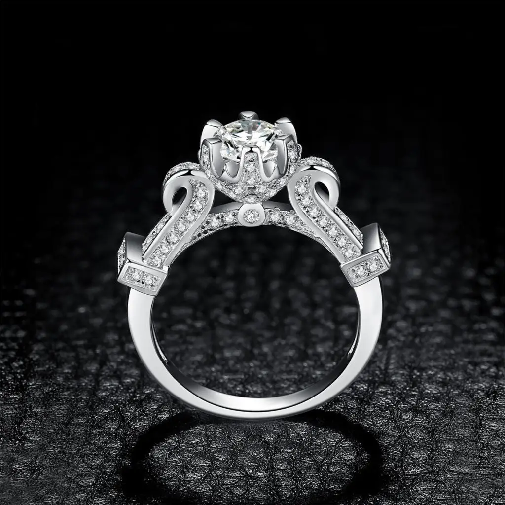 JewelryPalace архитектура 1.4ct кубического циркония Solitaire обручение кольцо 925 пробы