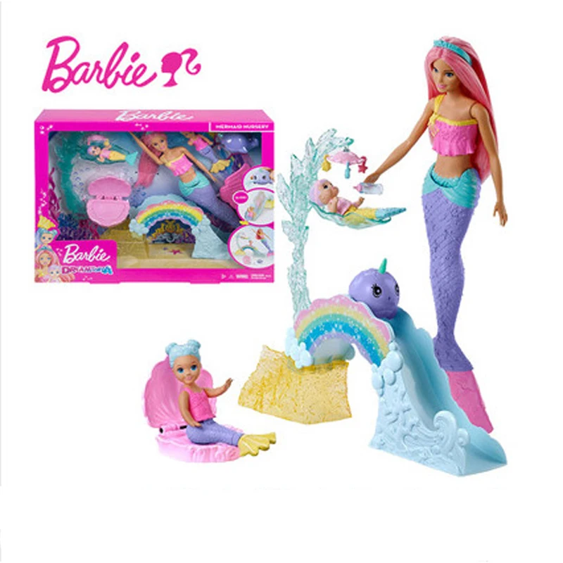 

Barbie Dreamtopia Mermaid Doll Girl Brand Toy Mermaid Doll FXT11 mermaid gril toy Swimming Barbie Toy princess Birthday Gifts