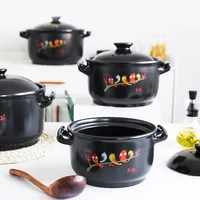 large size ceramics casserole soup pot spodumene saucepan cooking utensils open flame induction cooker kitchen
