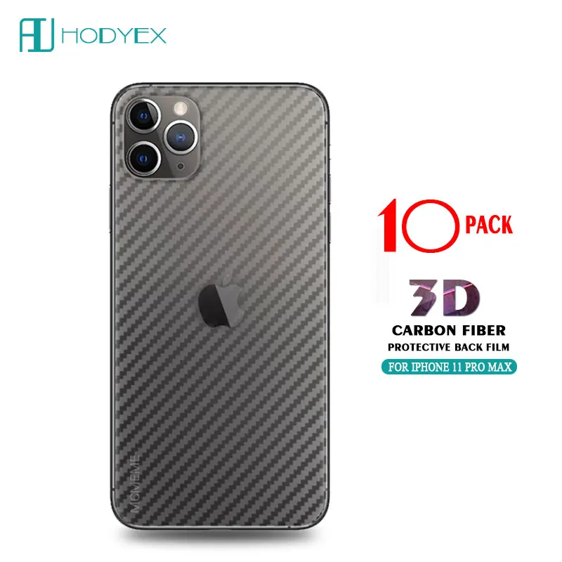50 шт. для iPhone 11 Pro XS Max XR X 6 6s 7 8 Plus 3D углеродное волокно задняя наклейка с защитой