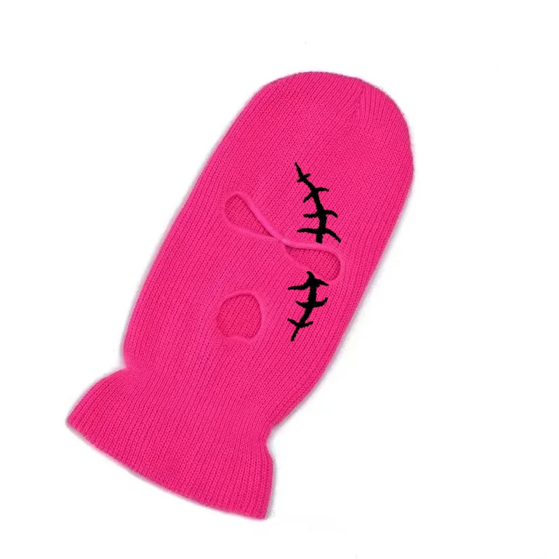 Крутая вязаная шапка со шрамом закрывающая все лицо Лыжная маска для мужчин и