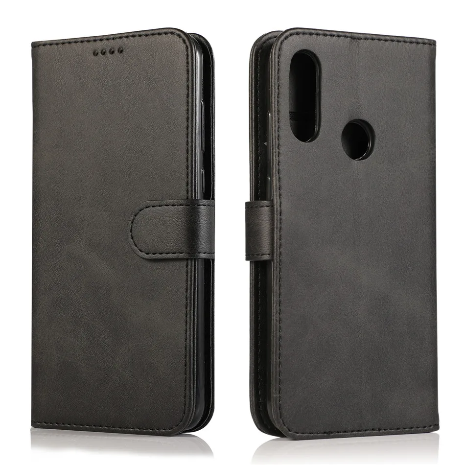 Black Кожаный чехол для huawei Y5 Y9 Y7 Y6 P Smart фоторамкой флип-бумажник чехол для huawei Y7 Y9 Prime Y5 Y6 - Цвет: Black