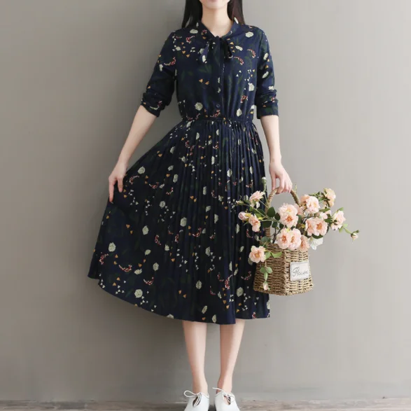 Женское длинное платье с цветочным принтом весна-лето 2020 | Женская одежда