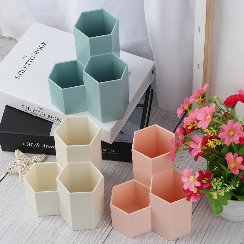 3 цвета для дома и офиса шестигранная ручка держатель карандашей ручек хранения
