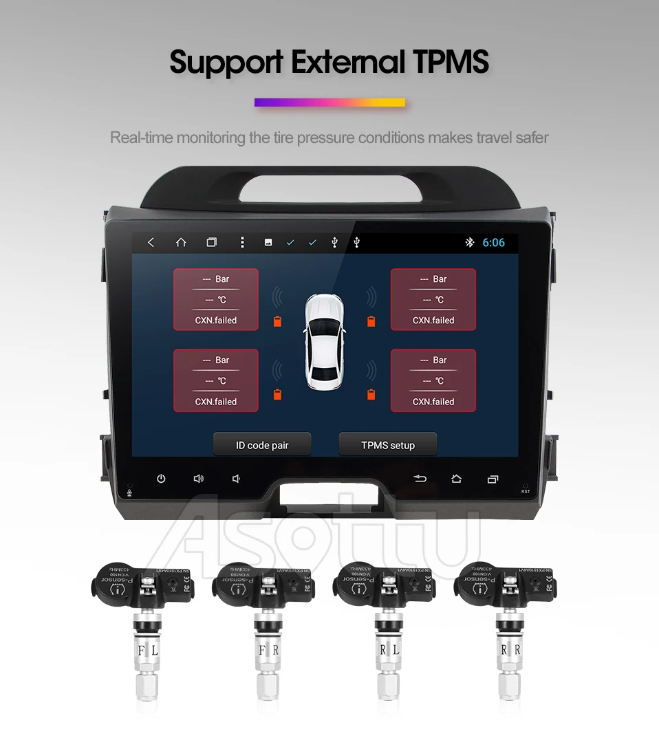 Автомобильный dvd Asottu KI302 android 9,0 px30 для KIA sportage 2011 2012 2013 головное устройство gps навигация автомобильный мультимедийный плеер