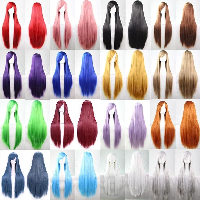 Парик AIMISI для косплея женщин 11 цветов 80 см прямые волосы Хэллоуина |