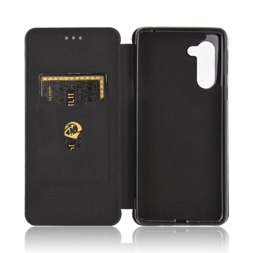 Модный флип-карбоновый противоударный кошелек магнитный кожаный чехол простой