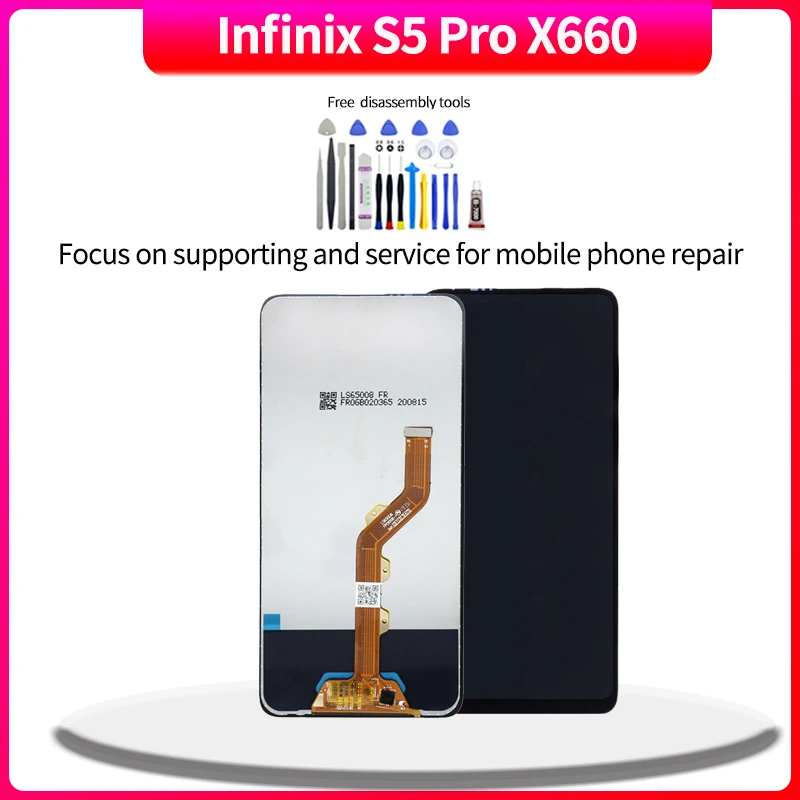

For Infinix S5 Pro X660 Touch Screen Digitizer Assembly For S5 Pro X660 lcd Replacement With Free Tools