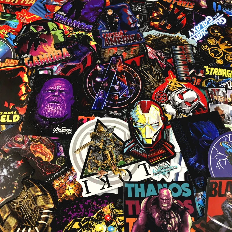 50 шт. MARVEL Thanos Superheros Настенный декор наклейки для дома гостиной декоративные s