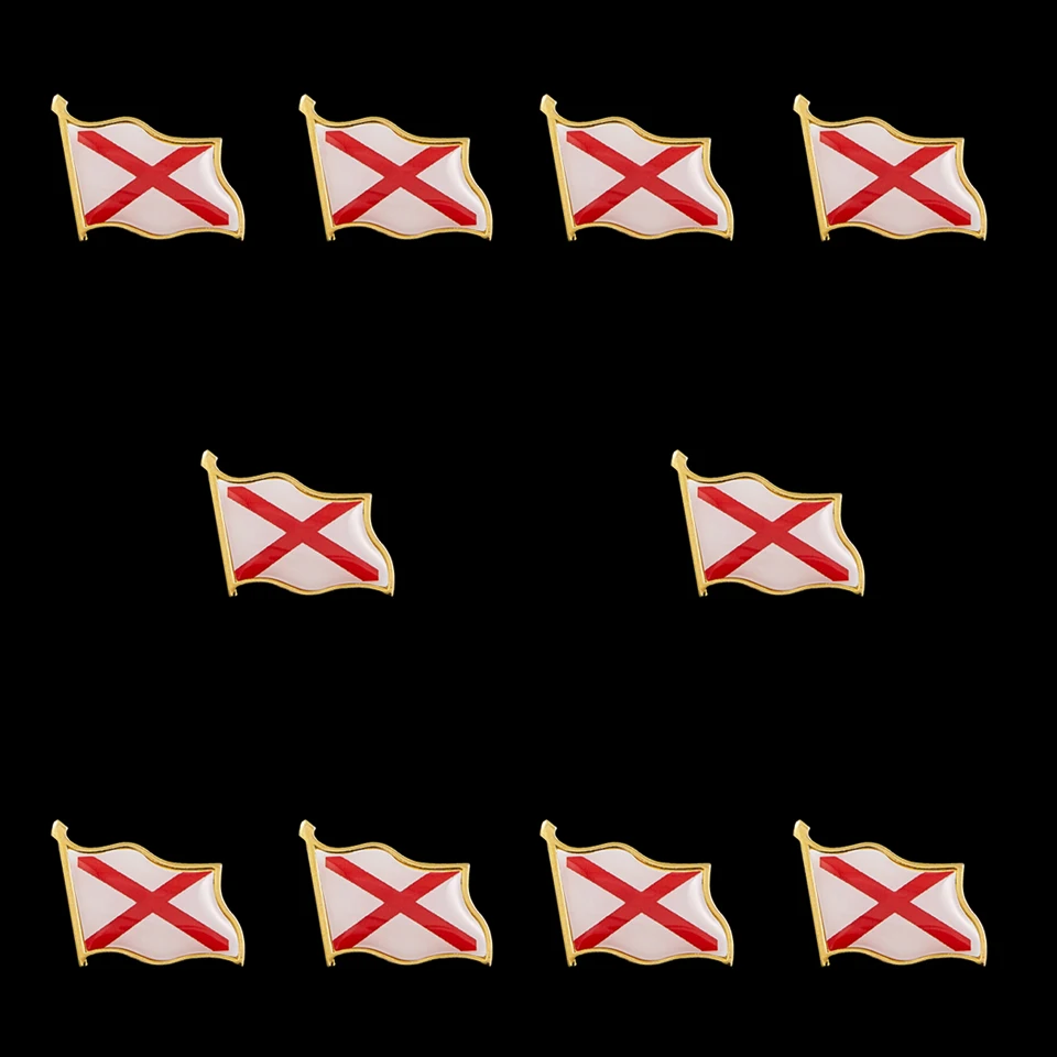 10 шт. булавка для лацкана с американским флагом патриотизм штата абама брошь