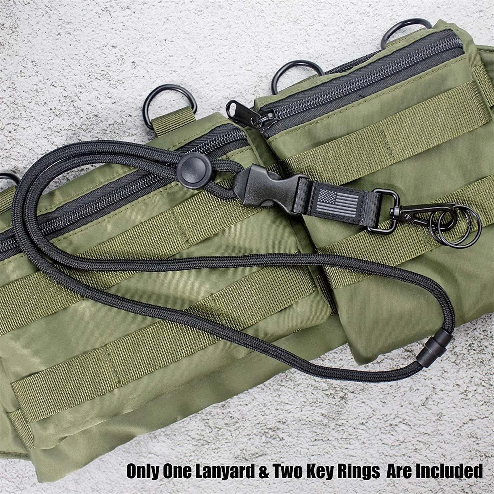 

Heavy Duty Us Flag C4 Lanyard Durable Round Lanyard With Safety Buckle Cool Smooth Comfort American Flag Universal Lanyard
