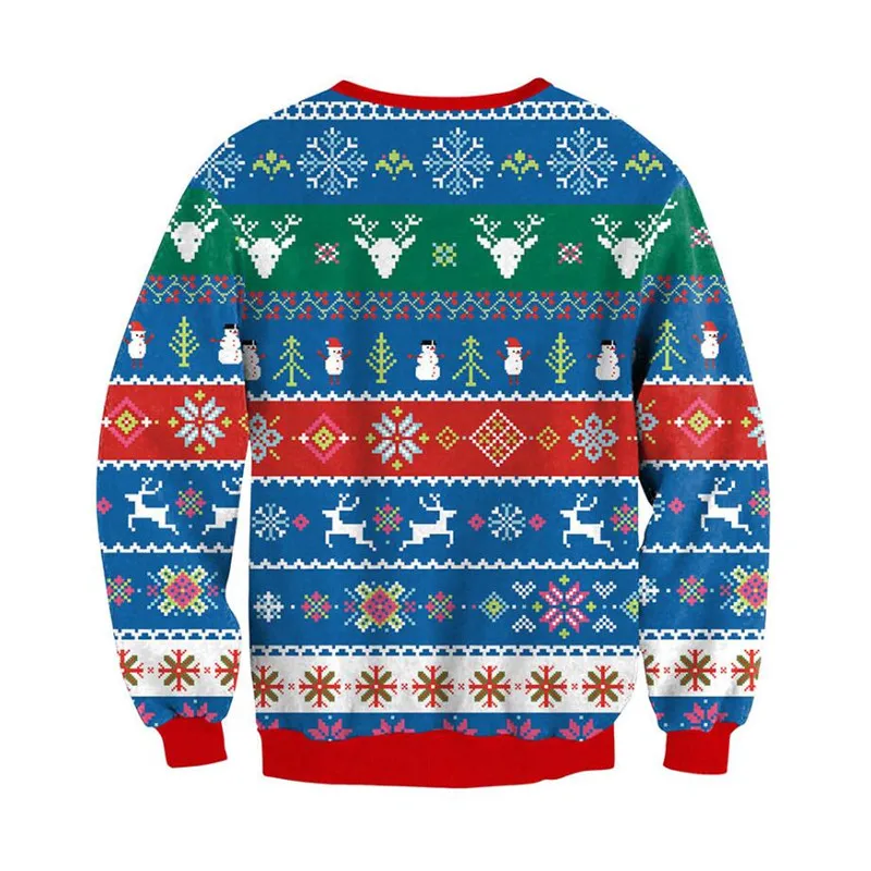 Свитер для мужчин и женщин Уродливый Рождественский свитер с 3D забавными
