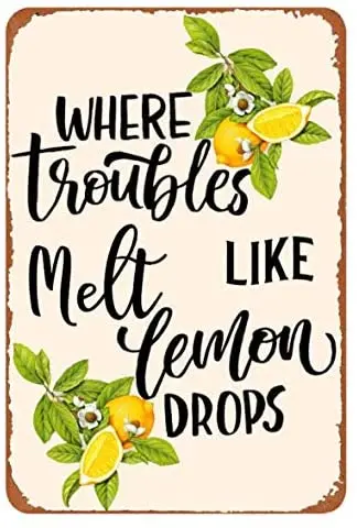 

Troublesome New Metal Tin Logo Melting Like Lemons Leisure Home Living Room Bedroom Coffee Wall Decorated Logo Sign 8x12 Inches