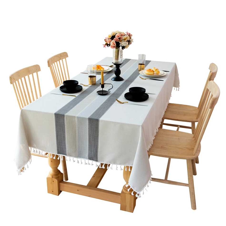 Скатерти на новый год прямоугольная скатерть для домашнего стола из хлопка и