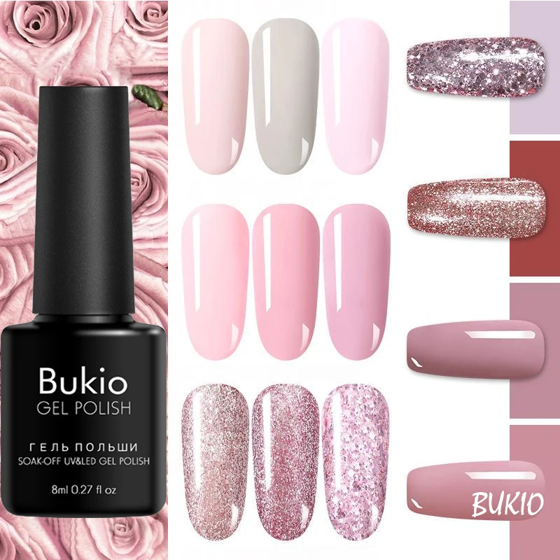 Bukio 52 Цвета Гель лак для ногтей замачиваемый УФ светодиодный телесного цвета