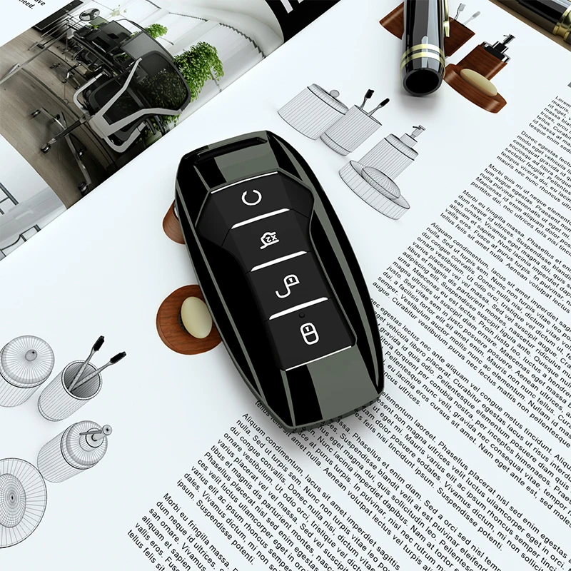 Car Key Case Is Suitable for BYD Smart Remote Key Case New Energy Car Key Cover EV DM Car Key TPU Soft Glue