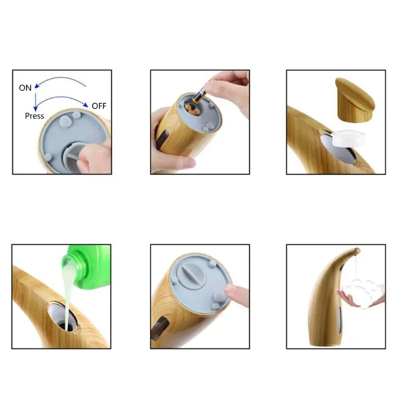 

300ML Automatic Hand Soap Dispenser with IR Sensor Non-Contact Kitchen Lotion Q0KD