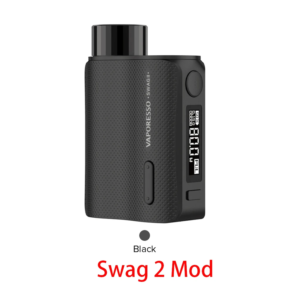 Черный 80 Вт Vaporesso Swag TC Box MOD 0,91 дюймовый экран Swag 2 Mod Fit NRG SE танк атомайзер 0-8,5 в диапазон напряжения электронная сигарета коробка мод - Цвет: Черный