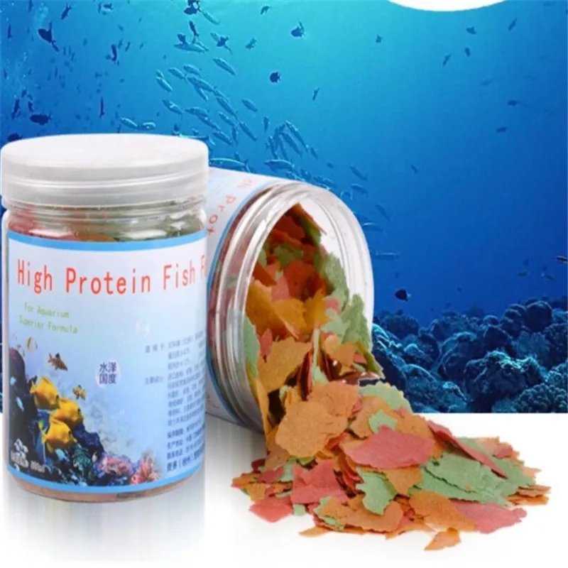 500ML/Pack Aquarium Fish Food Tetra Flakes For Tropical Marine Ornamental Small Goldfish Koi Feeding | Дом и сад