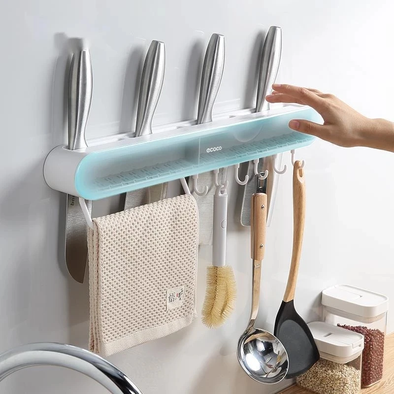 

Multifunctional Wall-Mounted Kitchen Knife Storage Container Cutlery Organizer Kitchen Knives Holder Utensils Organizer
