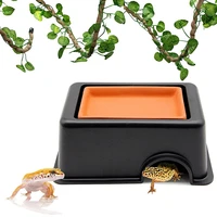reptile hideout boxsink humidifier gecko hide hut cave accessories for small snake spiders frog turtles lizards