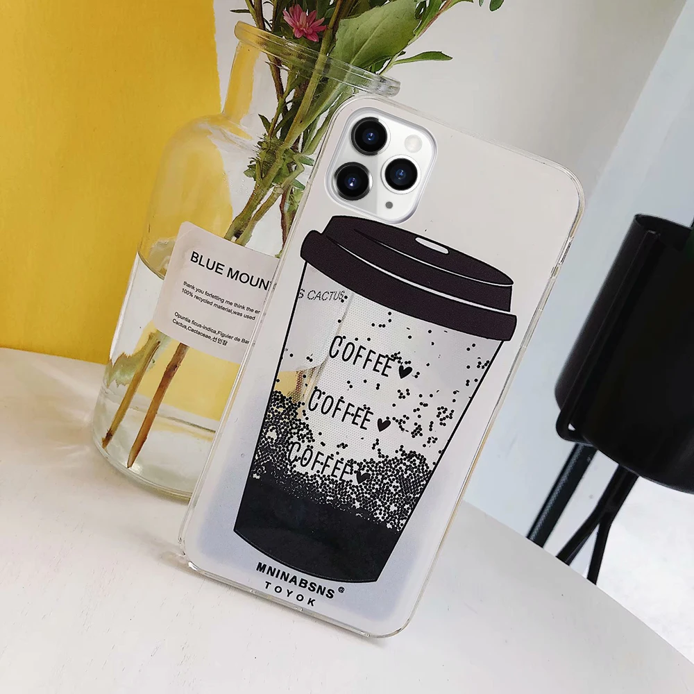 Оригинальный кофейный чехол для iphone 11 pro max CHYI funda Quicksand мягкий xs X Xr задняя крышка |
