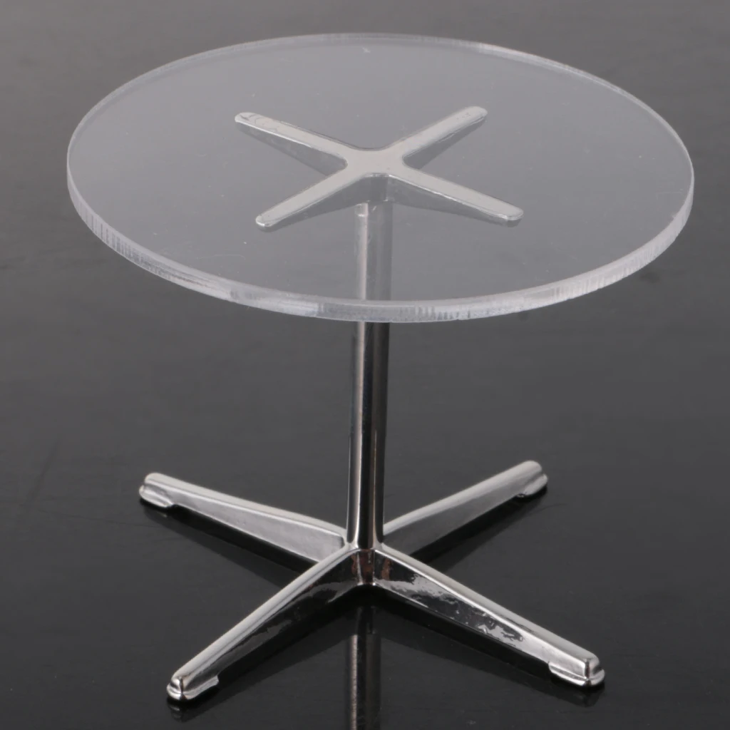 

1/12 Dollhouse Miniature Simple Round Table Coffee Table Garden Furniture