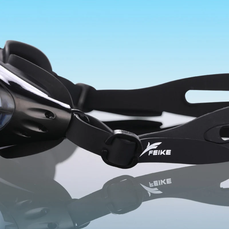 Плавательные очки Силиконовые Анти туман УФ Защита с покрытием воды диоптрий