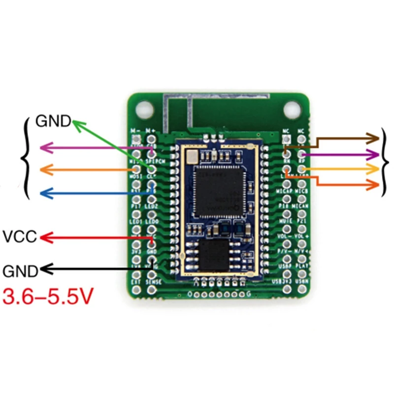 QCC3008 Bluetooth V5.0 низкая мощность o модуль APTX LL без потерь сжатия TWS I2S | Электроника