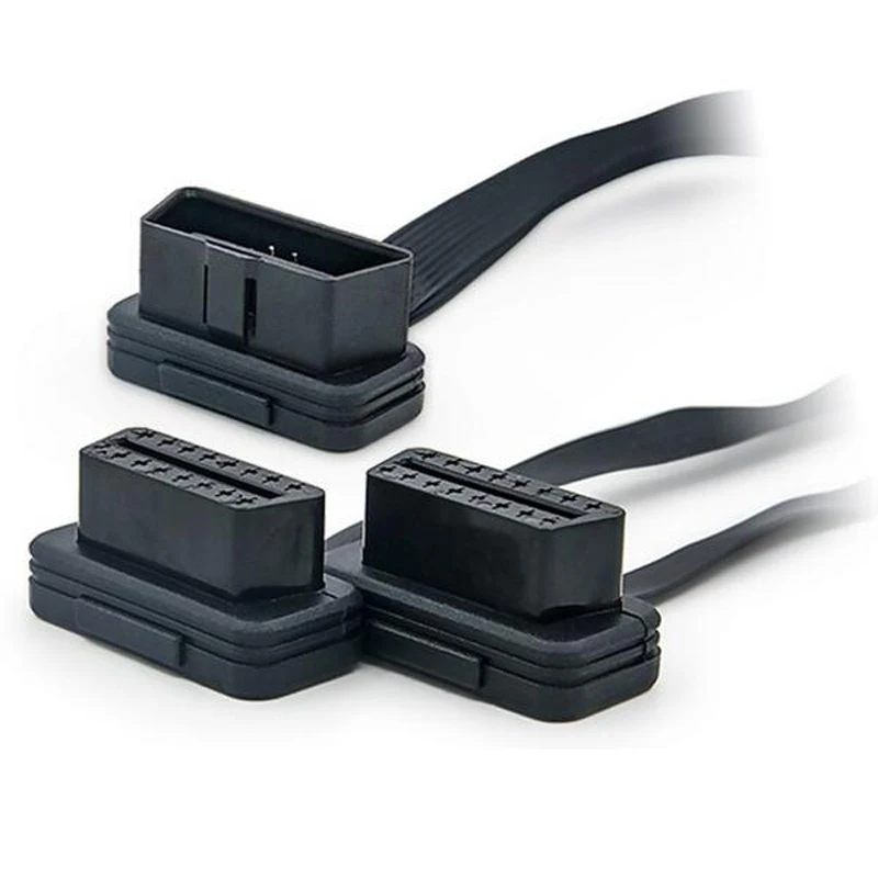30 см OBDII удлинитель двойной разъем Y сплиттер OBD OBD2 16PIN мужского и женского пола