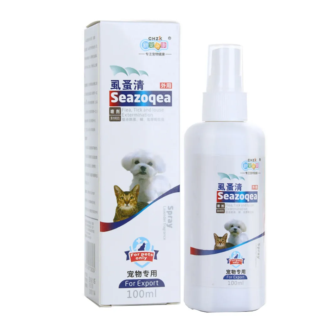 Кошек собак спрей для тела защита от УФ рельеф блох клещей туман вши блохи грибов