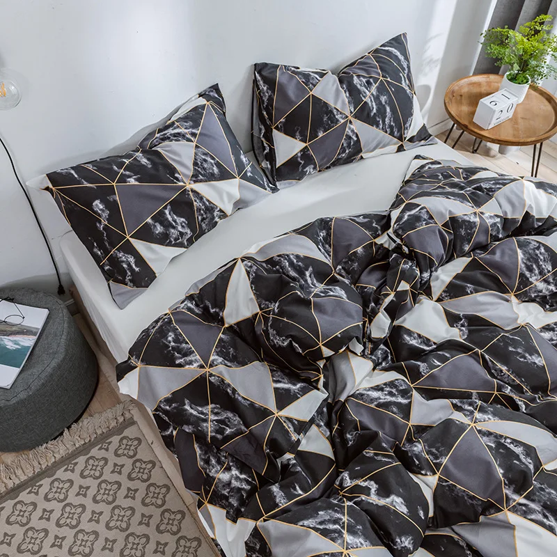 

Duvet Cover Bedding Sets Geometric Pattern Plant Flowers Print Pillowcase 3pcs Twin Queen King Size Duvet Cover Set
