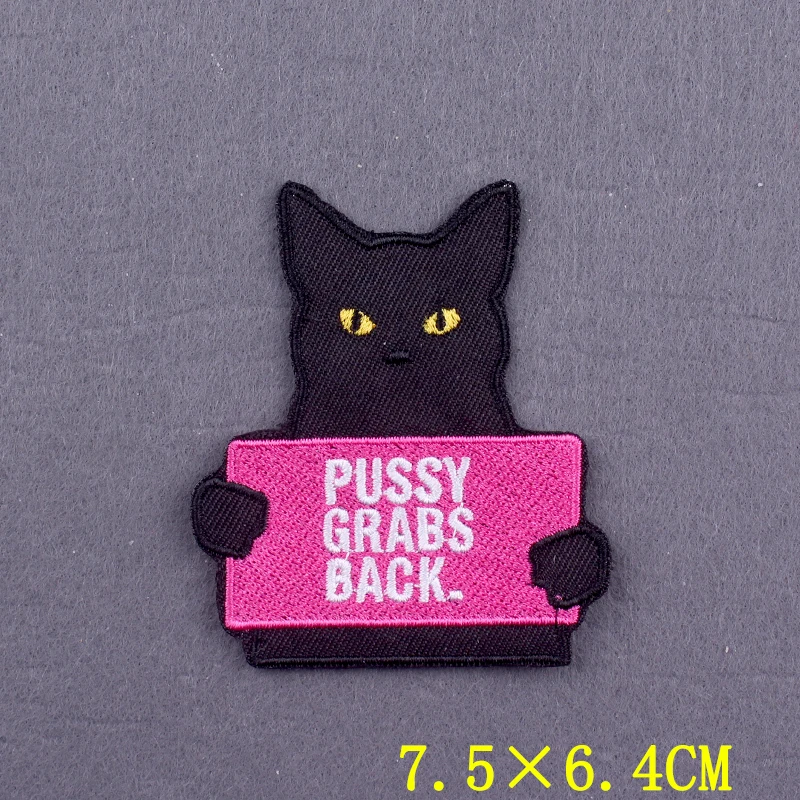 Термоклейкие нашивки с вышивкой в виде кошки для рюкзака | Дом и сад