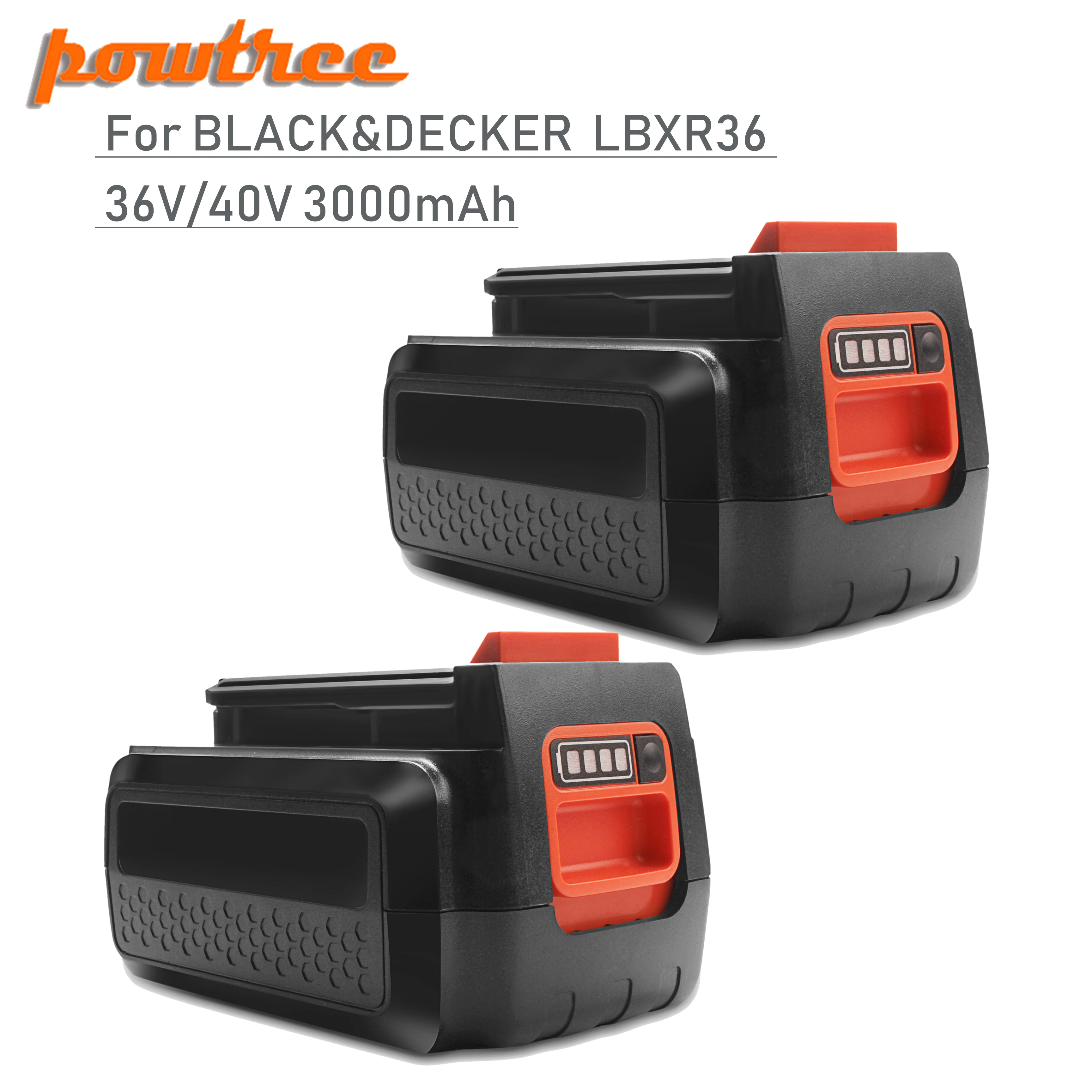 

Powtree 3.0Ah 36V/40V LBX36 Rechargeable Battery For Black&Decker LBXR36 BXR36 LST136 LST420 LST220 LST300 MTC220 MST1024 L30