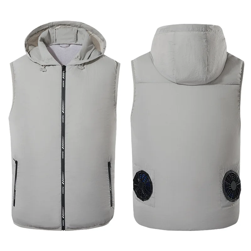 

Paratago Summer Cooling Vest Men Women Usb Fan Clothing Sunflower steak Air conditioning Mouwlless Jas Hooded Cool Vests Pc109