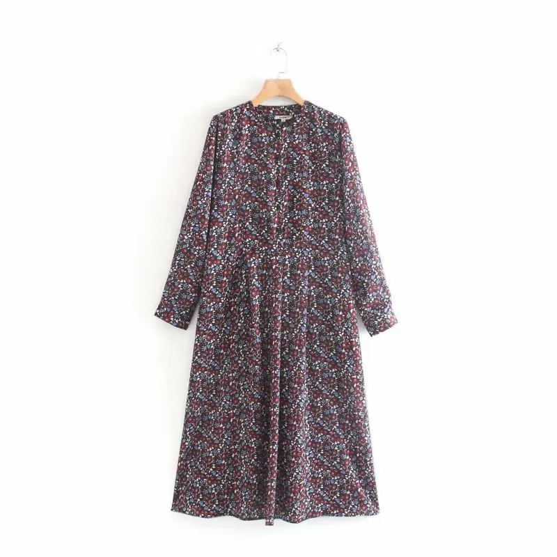 Новое поступление платье миди с цветочным принтом в европейском и американском