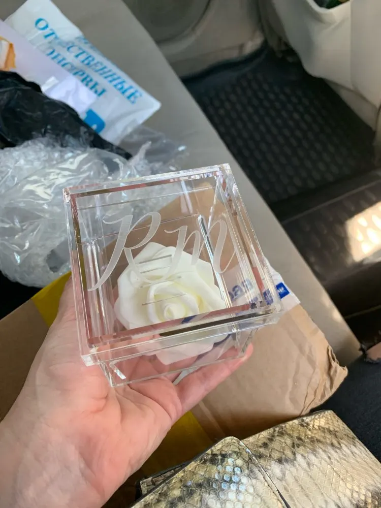 Шкатулка для обручального кольца акриловая на заказ | Дом и сад