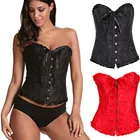 Женский корсет для коррекции фигуры, черный корсет для коррекции фигуры на талии, в готическом стиле, большого размера плюс, корректирующий корсет