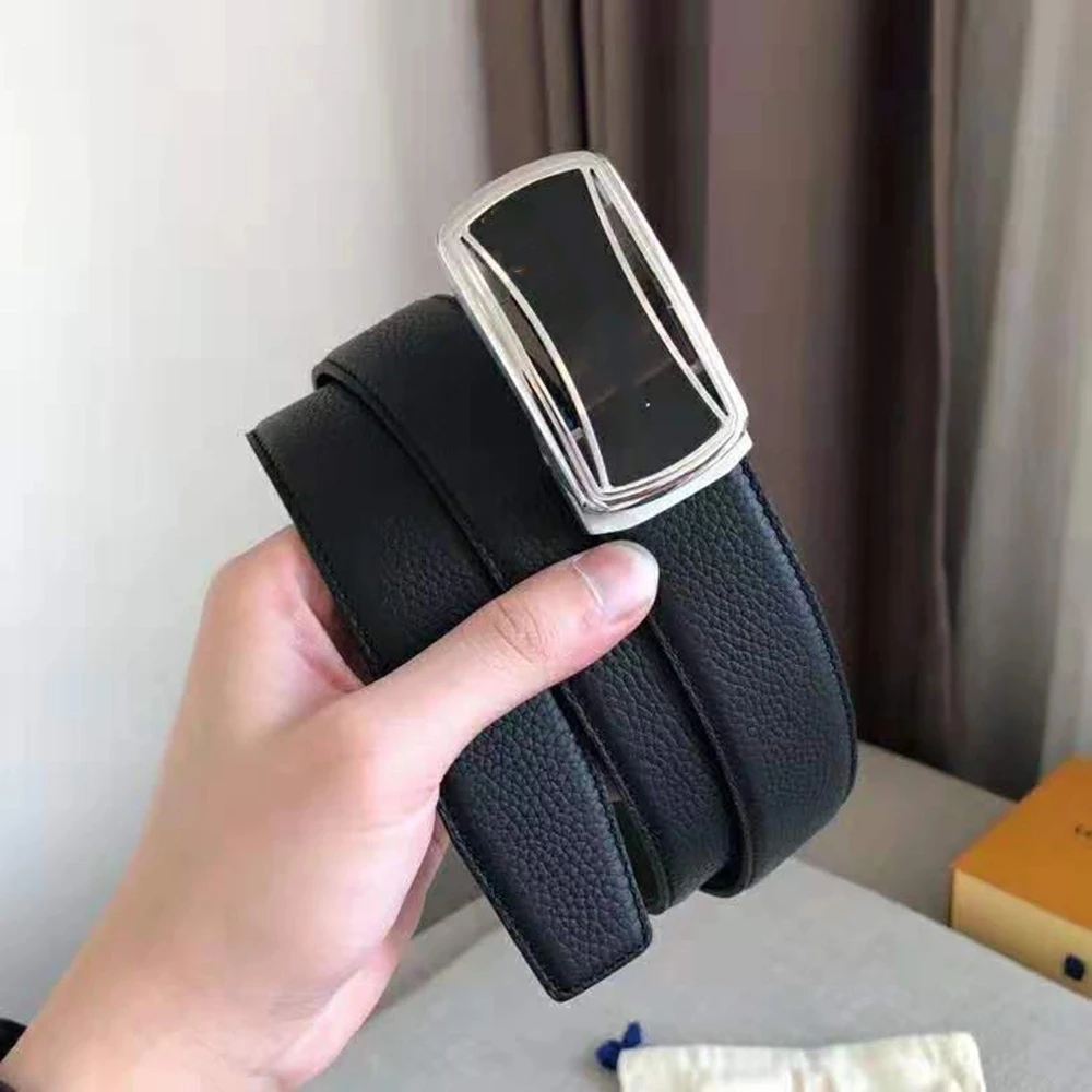 

Ремень мужской автоматический из высококачественной кожи, 3,4 см
