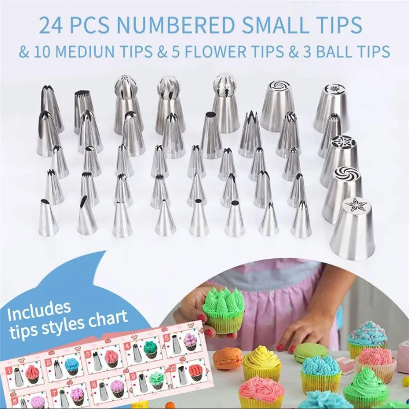 

170pcs Turntable Smoother Cake Decorating Tools Dessert Decorators Russian Icing Piping Nozzles Pastry confectionery Bag Pen
