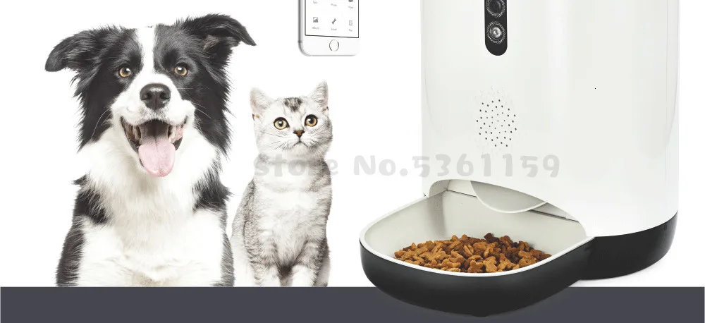 Домашняя автоматическая кормушка для кошек, умная кормушка для собак, количественная кормушка для собак, кошачья кормушка для кормления, видеокамера