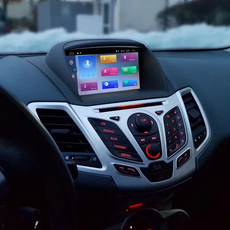 Автомобильный DVD плеер на Android 10 для FORD Fiesta 2008 2017 GPS навигация 2 Din автомобильное