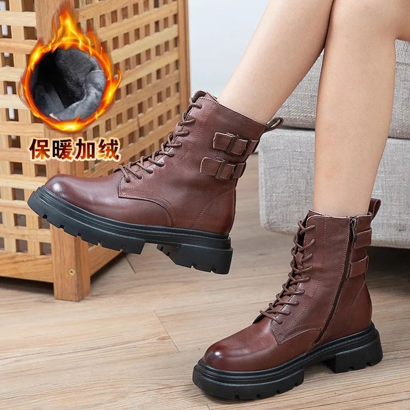 

New Boots Women Chunky Brand Shoes For Women 2021 Brand Large Rubber Platform Shoes Fashion Casual Woman Shoes